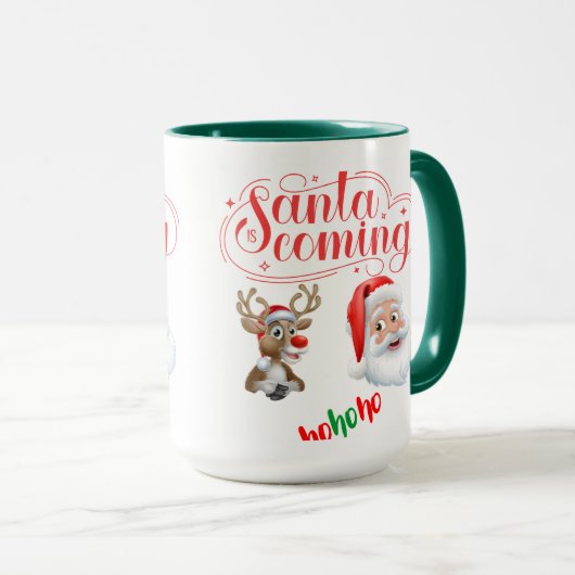 Mug Santa is Coming  (Devant droit)
