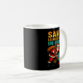 Mug Santa Leaves In Orbit Funny Xmas Space (Devant droit)