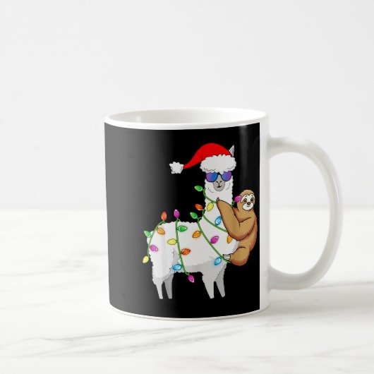 Mug Santa Llama Xmas Funny Llama Sloth Christmas (Droite)
