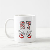 Mug Santa Noël Meme Six Sept 67 6 7 Vacances (Gauche)
