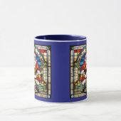 Mug Santa Noël vitrail de Noël (Centre)