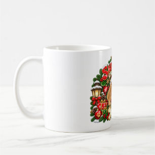 Mug Santa Paws arrive en ville Photo de chien