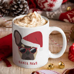 Mug Santa Paws Christmas Brown Tan French Bulldog<br><div class="desc">Sip your favorite hot drink from this consolive frenchie mug or send as the parfaite Christmas gift to someone you know who simply loves french bulldogs. The design is double-sided and objets a brown and tan french bulldog wearing a red Santa hat and of course, not forgetting the stylish sung...</div>