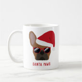 Mug Santa Paws Christmas Red Fawn French Bulldog (Gauche)