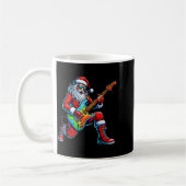 Mug Santa Playing Guitar Musician Guitarist Christmas (Gauche)