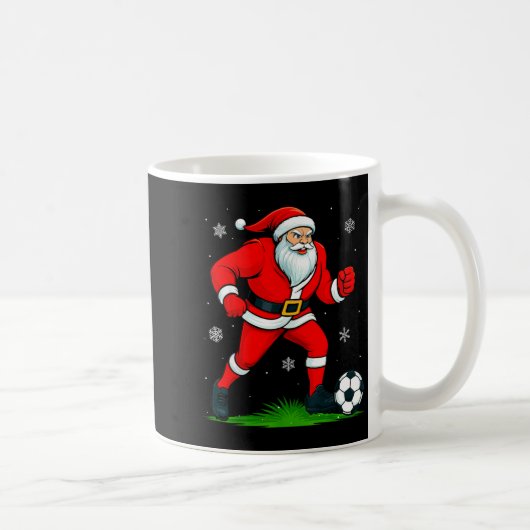 Mug Santa Playing Soccer Xmas Funny Christmas Soccer S (Droite)
