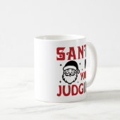 Mug Santa Pourquoi tu juges drôle (Devant droit)