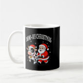 Mug Santa promenant sa vache drôle de Noël de Moo-ry (Gauche)
