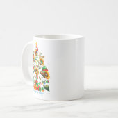 Mug Santa Reindeer Elf Sunflowers As Xmas Tree Flowers (Devant gauche)