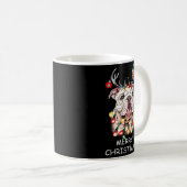 Mug Santa Reindeer English Bulldog Dog Christmas Light (Devant droit)