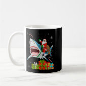 Mug Santa Riding Shark Christmas Pajama Cute Ocean Ani (Gauche)