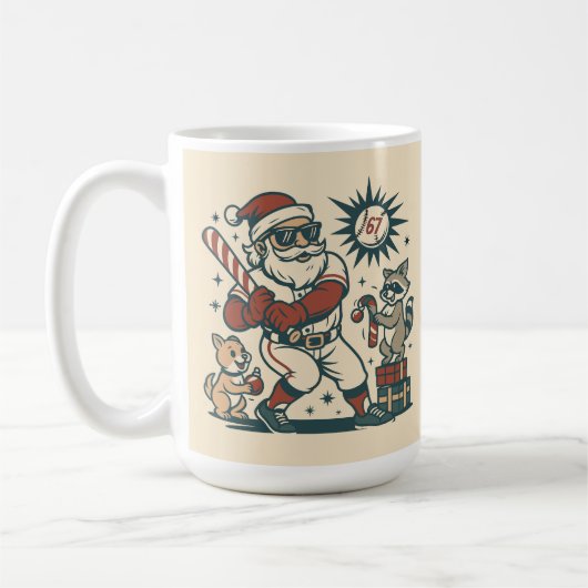 Mug Santa’s 67 Christmas Baseball Meme (Gauche)