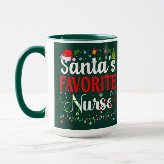 Mug Santa’s Favorite Nurse (Gauche)