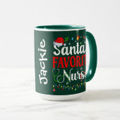 Mug Santa’s Favorite Nurse (Devant droit)