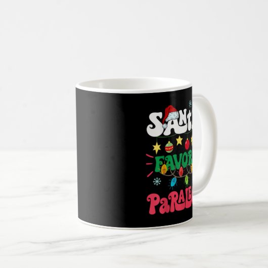 Mug Santa S Favorite Paralegal Funny Santa Xmas Light (Devant droit)
