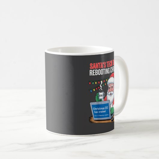 Mug Santa s Support Tech Rebooting Magic (Devant droit)