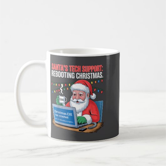 Mug Santa s Support Tech Rebooting Magic (Gauche)
