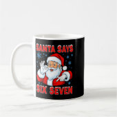 Mug Santa Says Six Seven Funny Gen Z Christmas Gag Bra (Gauche)