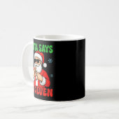 Mug Santa Says Six Seven Meme 67 Christmas Holiday Cut (Devant gauche)