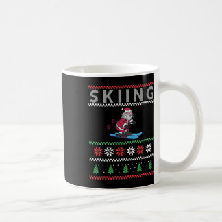 Mug Santa Skiant Noël Drôle Amateur de Ski Santa Sk