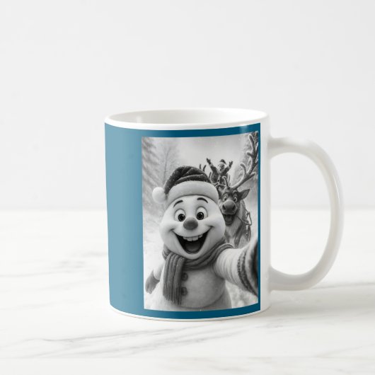 Mug Santa Snowman Reindeer Taking A Selfie Photo Chris (Droite)