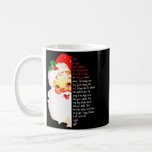 Mug Santa Twas The Night Before Christmas Matching Paj (Gauche)