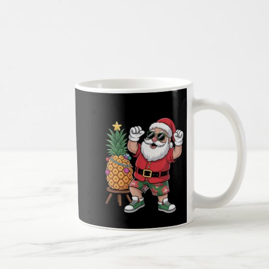 Mug Santa With Pineapple Christmas Tree In Summer Time (Droite)