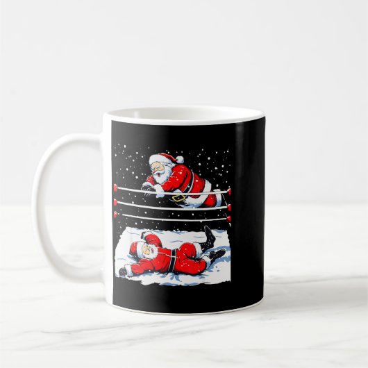 Mug Santa Wrestling Lover Wrestler Christmas Xmas Paja (Gauche)
