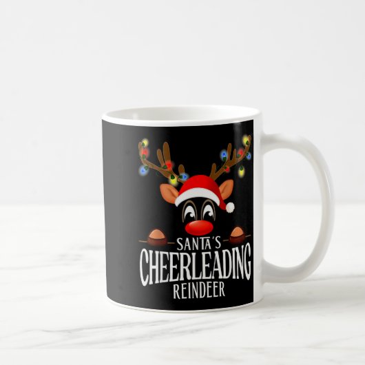 Mug Santa's Cheerleading Reindeer Funny Xmas Matching  (Droite)