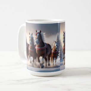 Mug Santas Chevaux de Neige de Noël,