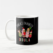 Mug Santa's Favorite Doula Nurse Christmas Stpartum Mi (Gauche)