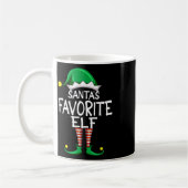 Mug Santa's Favorite Elf Fun Christmas Pajama Santa Cl (Gauche)