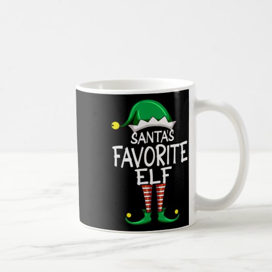 Mug Santa's Favorite Elf Fun Christmas Pajama Santa Cl (Droite)
