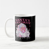 Mug Santa's Favorite Hot Mess Funny Christmas  (Gauche)