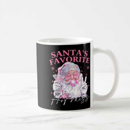 Mug Santa's Favorite Hot Mess Funny Christmas  (Droite)