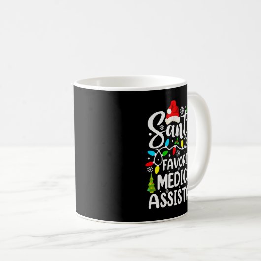 Mug Santa's Favorite Medical Istant Funny Christmas (Devant droit)