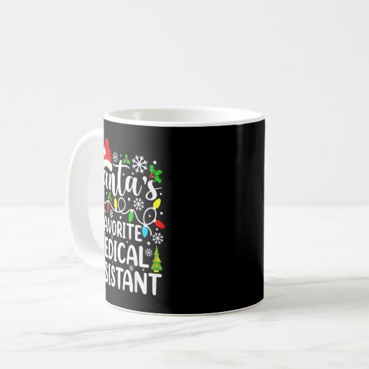 Mug Santa's Favorite Medical Istant Funny Christmas (Devant gauche)