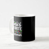 Mug Santa's Favorite Receptionist Christmas Family Mat (Devant gauche)