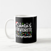 Mug Santa's Favorite Receptionist Christmas Family Mat (Gauche)