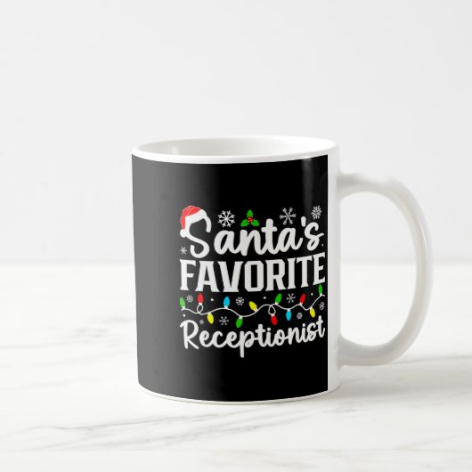 Mug Santa's Favorite Receptionist Christmas Family Mat (Droite)
