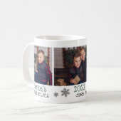 Mug Santas Helper Cute Green Holiday Photo Collage (Devant gauche)