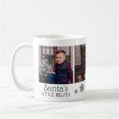 Mug Santas Helper Cute Green Holiday Photo Collage (Gauche)