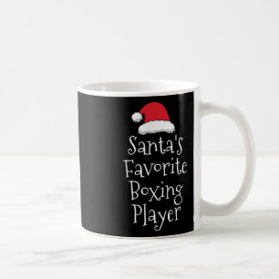 Mug Santas Joueur favori de boxe - Noël Funny Bo