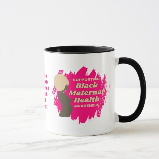 Mug SANTÉ MATERNELLE NOIRE Favoriser la sensibilisatio (Droite)