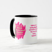 Mug SANTÉ MATERNELLE NOIRE Favoriser la sensibilisatio (Devant gauche)