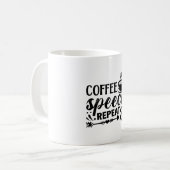 Mug Santé mentale Coffee Discours Répéter l'anxiété An (Devant gauche)