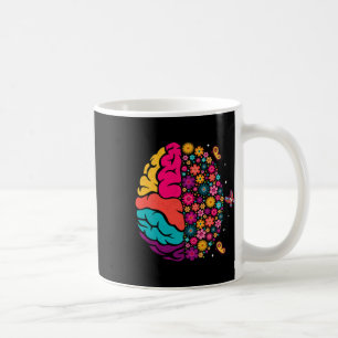 Mug Santé mentale Floral Cerveau Conscience de la dépr