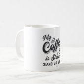 Mug Santé mentale Mon café est une forte sensibilisati (Devant gauche)