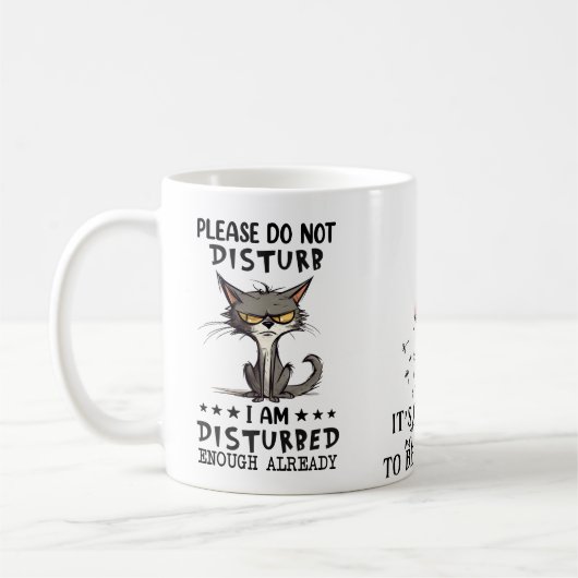 Mug Santé mentale simulée par des blagues de chats (Gauche)