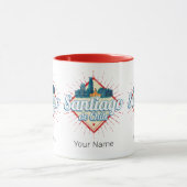 Mug Santiago de Chile City Vacances Rétro Skyline (Centre)